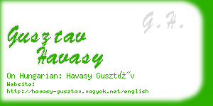 gusztav havasy business card